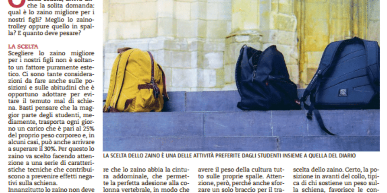 Gli effetti del peso della cultura Come scegliere lo zaino migliore