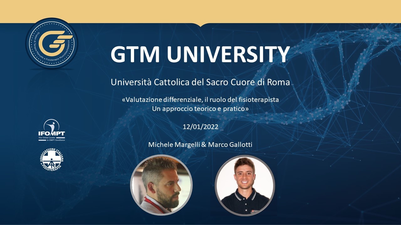 GTM UNIVERSITY Università Cattolica del Sacro Cuore di Roma