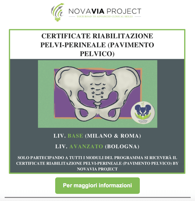 Certificate Riabilitazione Pelvi-Perineale by NOVAVIA Project