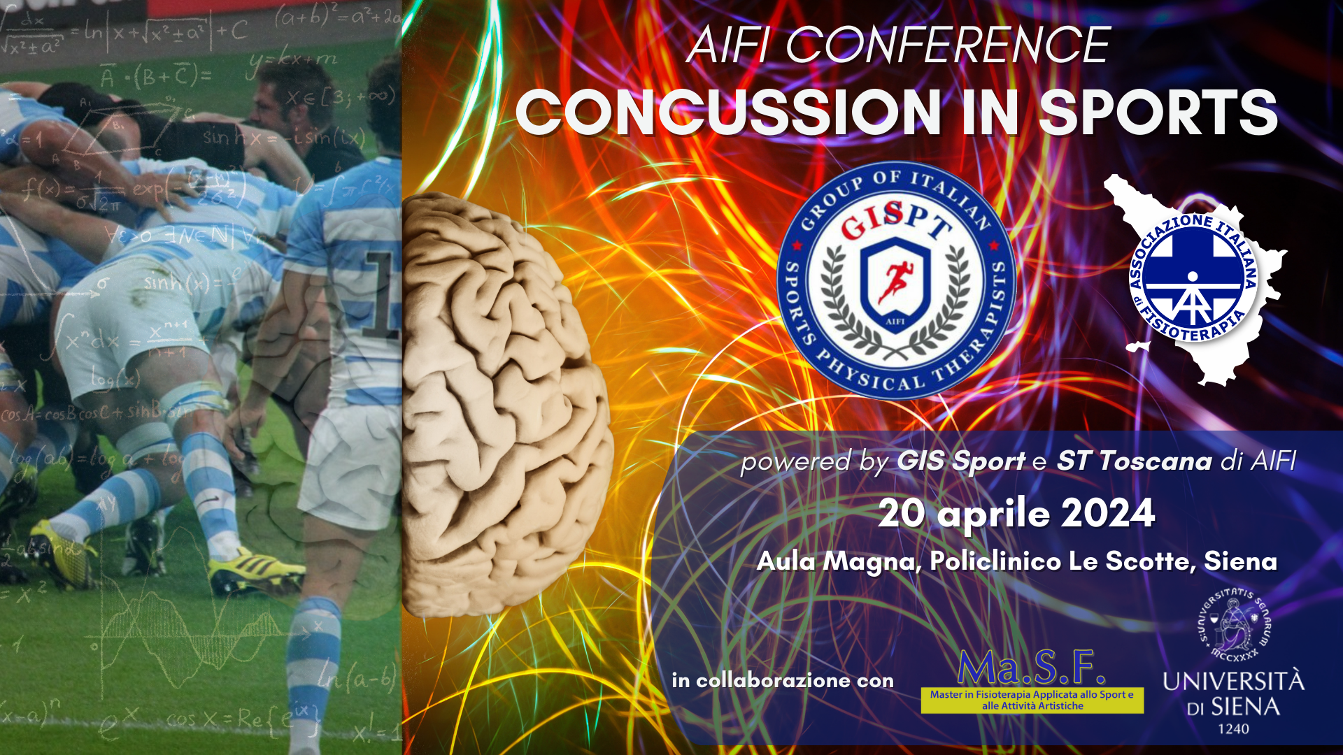 AIFI Conference GIS Sport “Concussion in Sports” sabato 20 aprile 2024 a Siena
